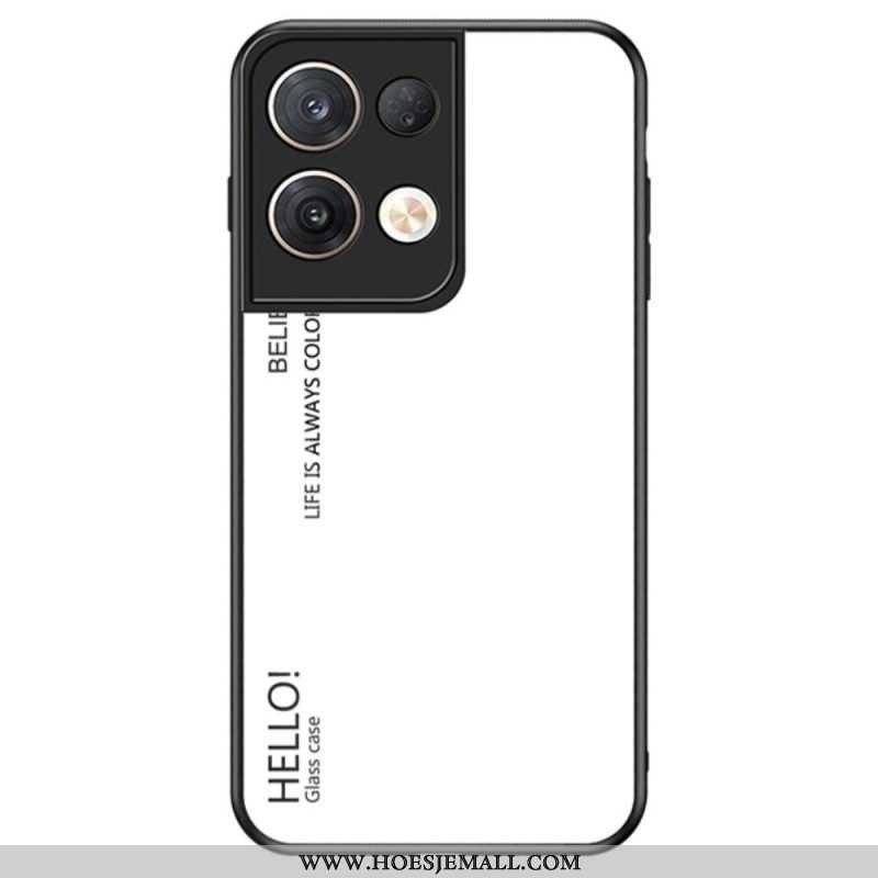 Telefoonhoesje voor Oppo Reno 8 Pro Gehard Glas Hallo