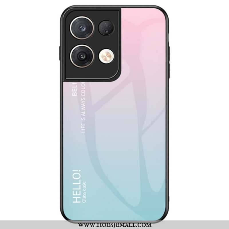 Telefoonhoesje voor Oppo Reno 8 Pro Gehard Glas Hallo