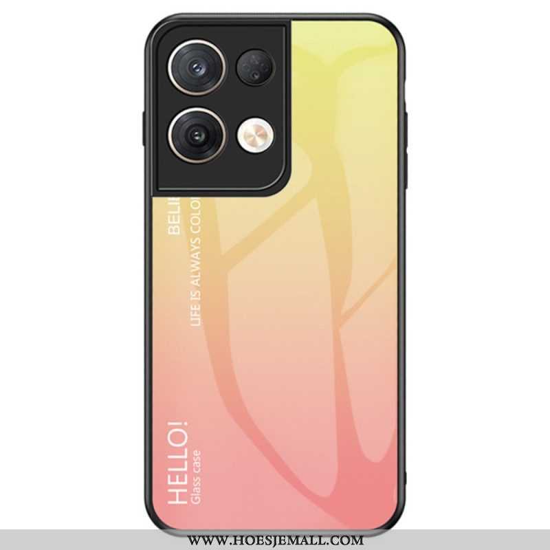 Telefoonhoesje voor Oppo Reno 8 Pro Gehard Glas Hallo