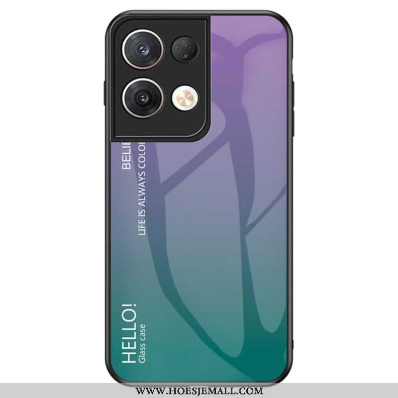 Telefoonhoesje voor Oppo Reno 8 Pro Gehard Glas Hallo