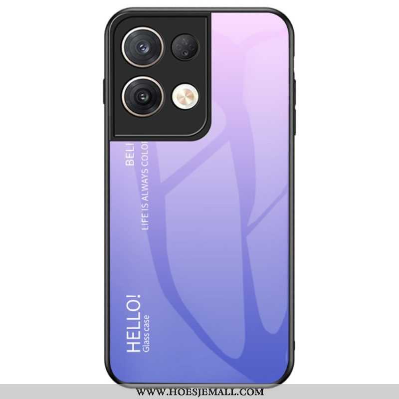 Telefoonhoesje voor Oppo Reno 8 Pro Gehard Glas Hallo