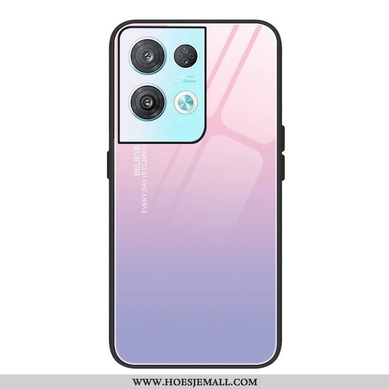 Hoesje voor Oppo Reno 8 Pro Gradiënt Gehard Glas