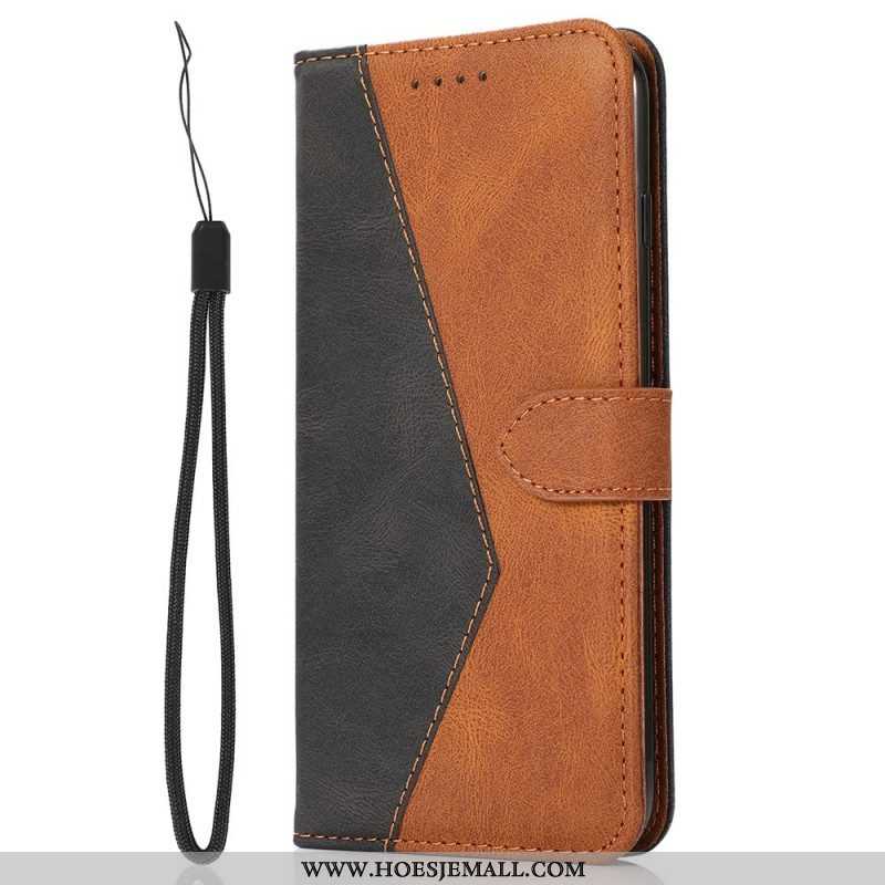 Folio-hoesje voor Samsung Galaxy A13 5G / A04s Tweekleurige Riem