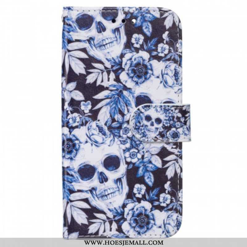 Folio-hoesje voor Samsung Galaxy A13 5G / A04s Strappy Litchi Lederen Stijl