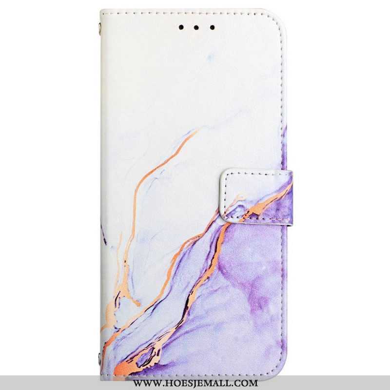 Folio-hoesje voor Samsung Galaxy A13 Met Ketting Imitatie Lakleer