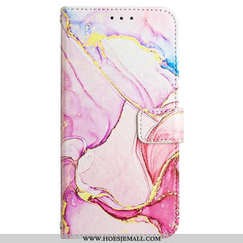 Folio-hoesje voor Samsung Galaxy A13 Met Ketting Imitatie Lakleer