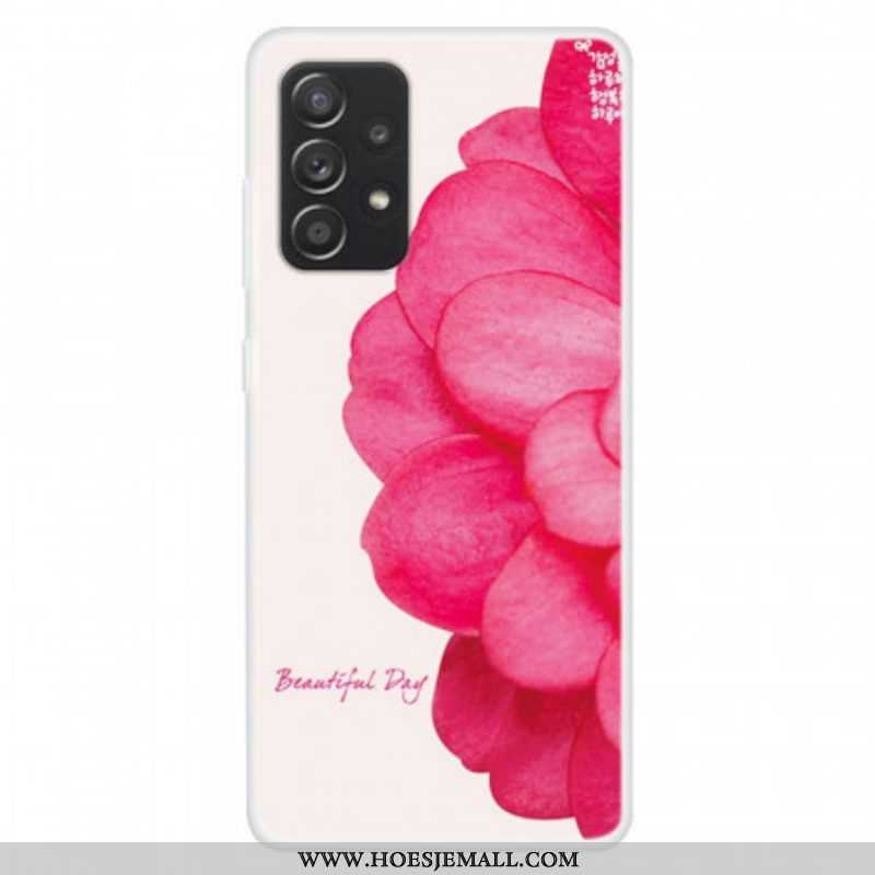 Hoesje voor Samsung Galaxy A13 Strappy Roze Bloemen