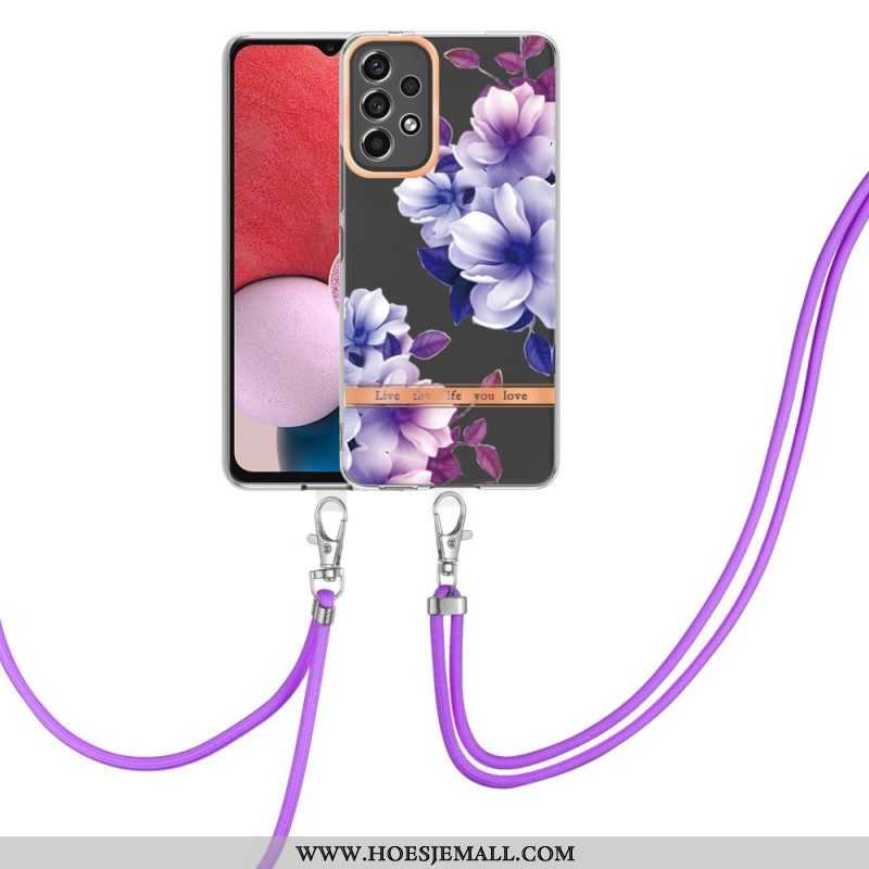 Telefoonhoesje voor Samsung Galaxy A13 Met Koord Mandala Zon Met Lanyard