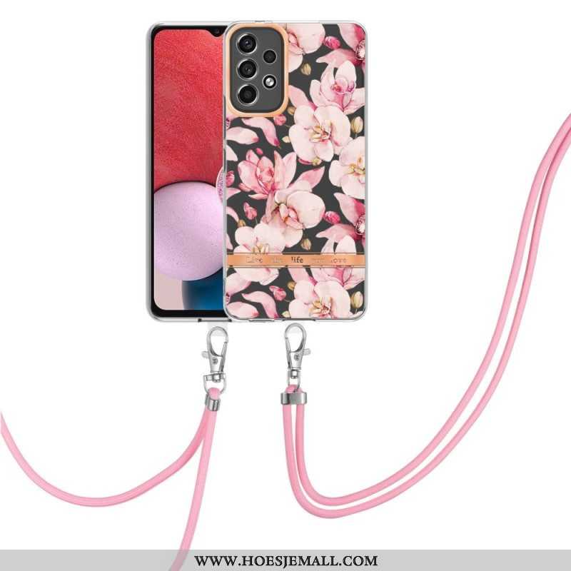 Telefoonhoesje voor Samsung Galaxy A13 Met Koord Mandala Zon Met Lanyard