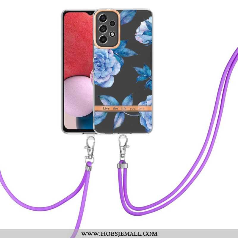 Telefoonhoesje voor Samsung Galaxy A13 Met Koord Mandala Zon Met Lanyard