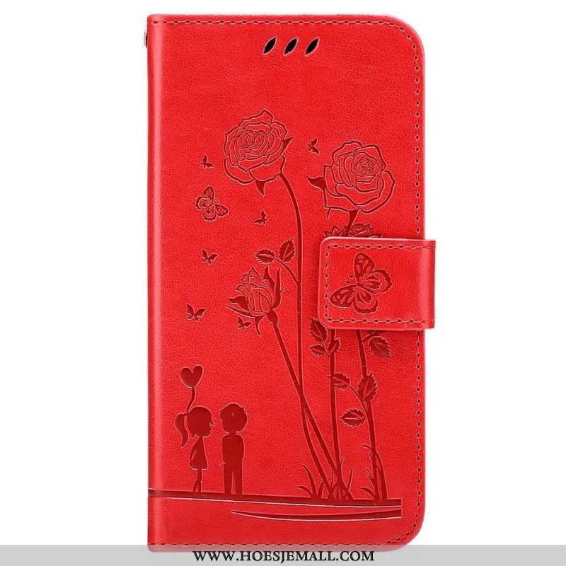 Flip Case voor Samsung Galaxy A13 Met Ketting Strappy Litchi Lederen Stijl