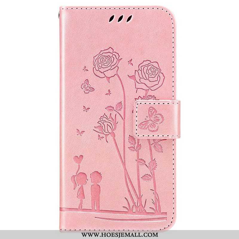 Flip Case voor Samsung Galaxy A13 Met Ketting Strappy Litchi Lederen Stijl