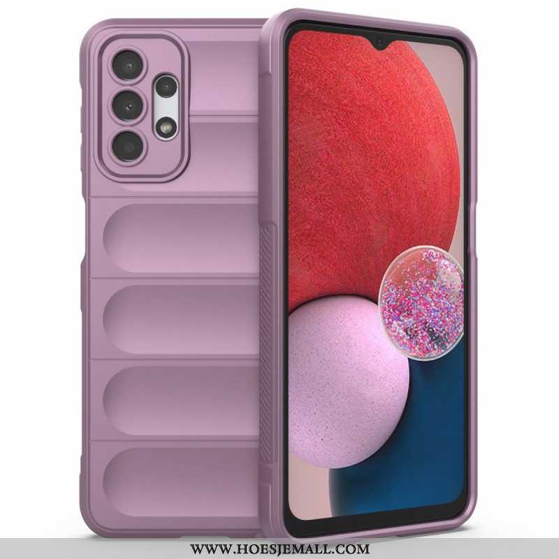 Hoesje voor Samsung Galaxy A13 Imitatielakleer Met Knoop