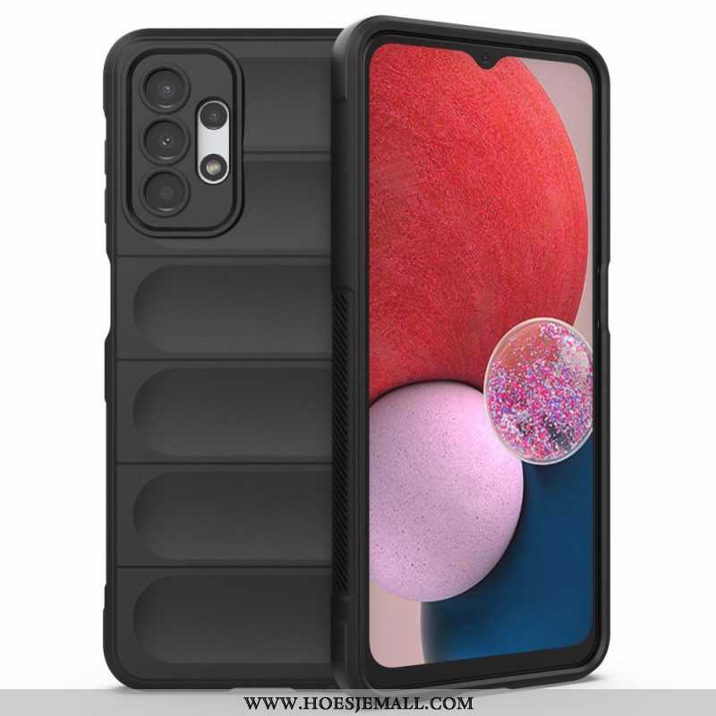 Hoesje voor Samsung Galaxy A13 Imitatielakleer Met Knoop