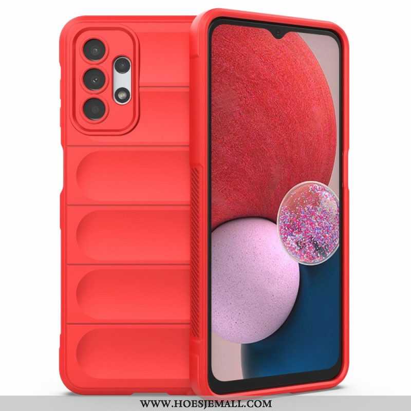 Hoesje voor Samsung Galaxy A13 Imitatielakleer Met Knoop