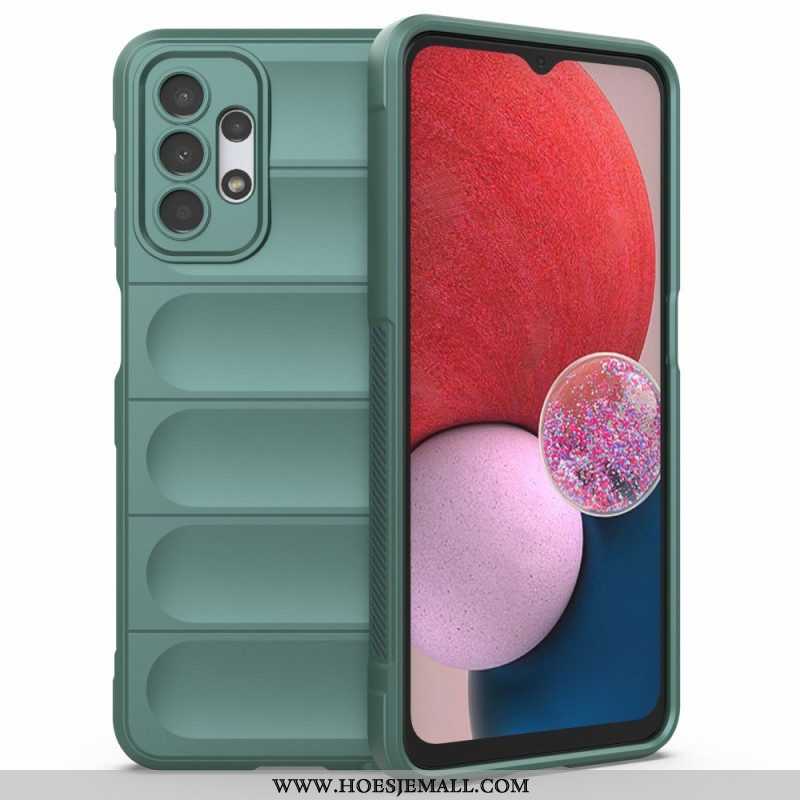 Hoesje voor Samsung Galaxy A13 Imitatielakleer Met Knoop