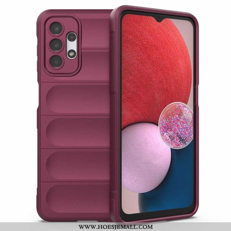 Hoesje voor Samsung Galaxy A13 Imitatielakleer Met Knoop