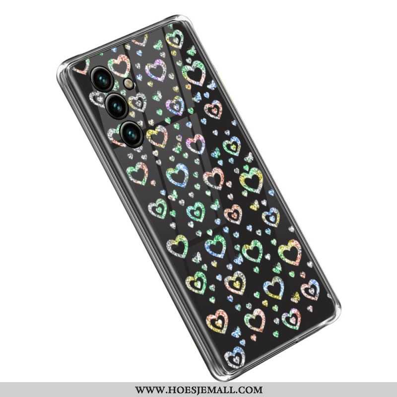 Hoesje voor Samsung Galaxy A14 / A14 5G Imitatielakleer Met Knoop