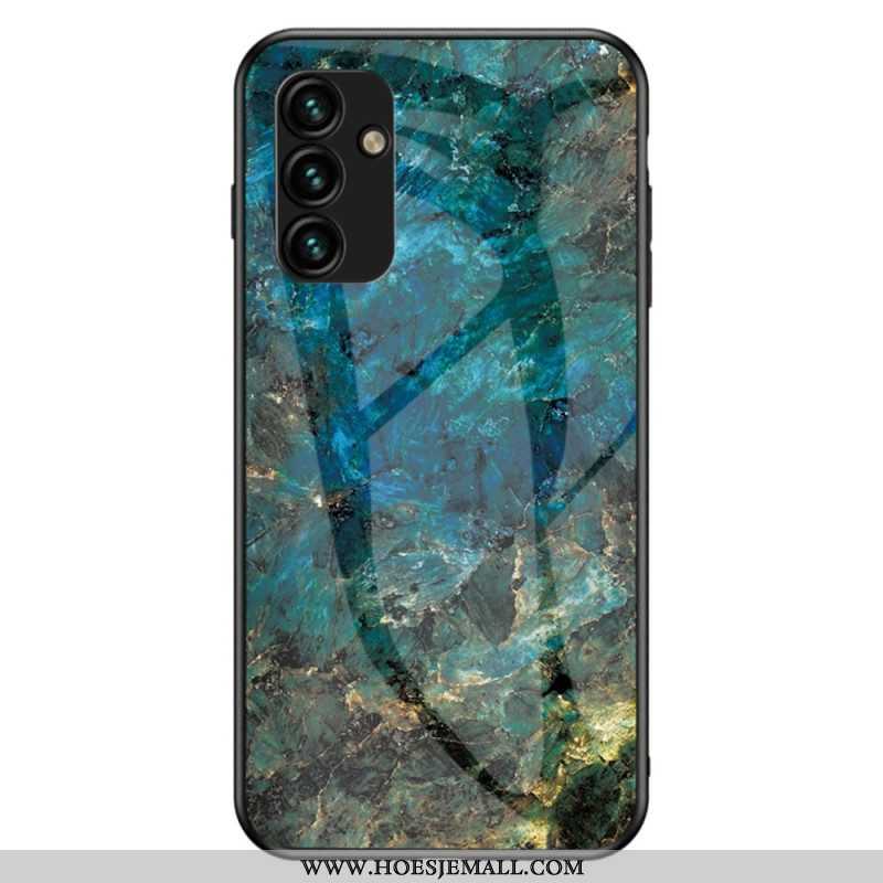 Hoesje voor Samsung Galaxy A14 / A14 5G Marmer Gehard Glas