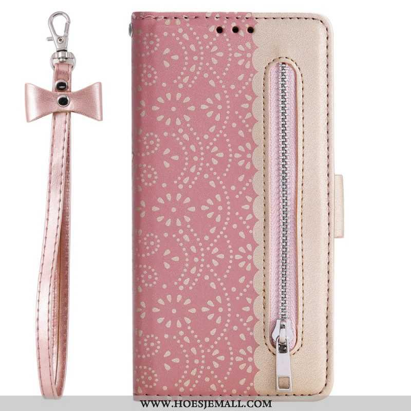 Flip Case voor Samsung Galaxy A14 / A14 5G Met Ketting Verwijderbare Beugel