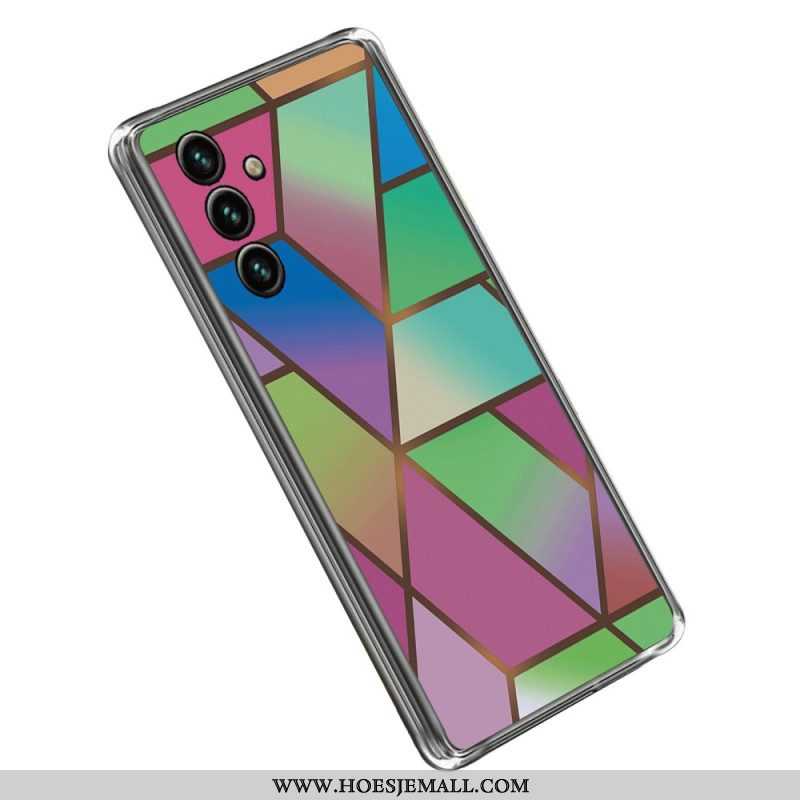 Hoesje voor Samsung Galaxy A14 / A14 5G Imitatielakleer Met Knoop