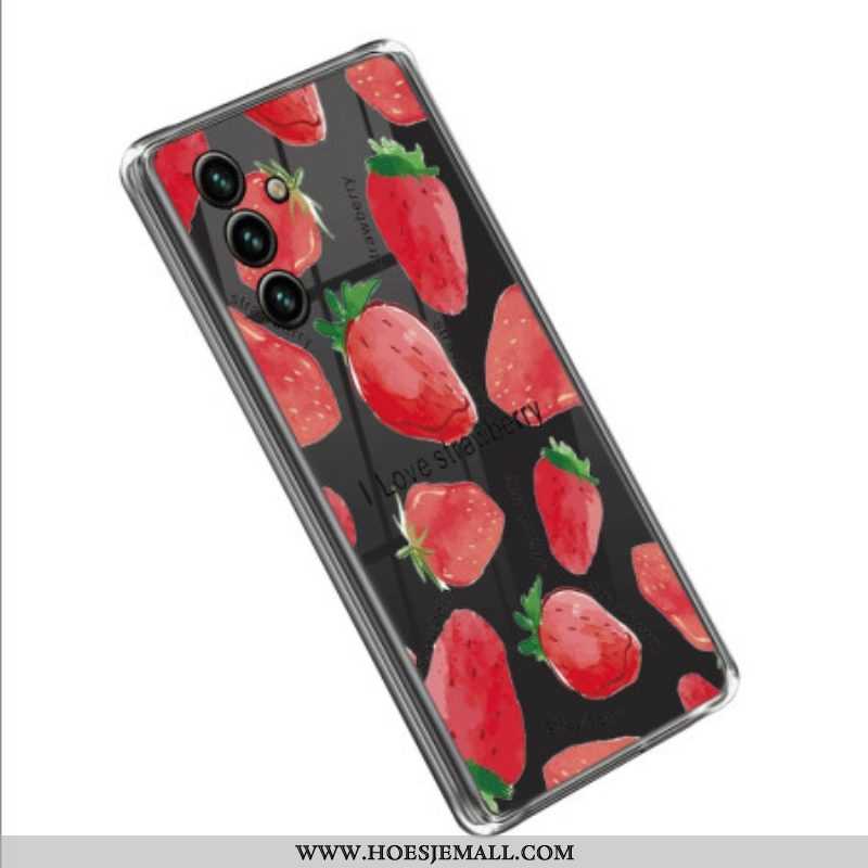 Hoesje voor Samsung Galaxy A14 / A14 5G Strappy Roze Bloemen