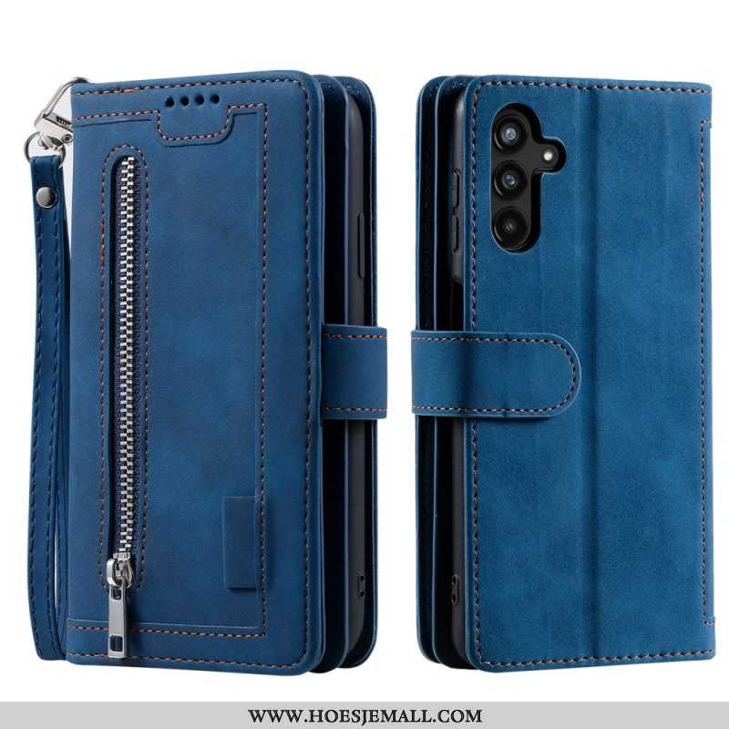 Folio-hoesje voor Samsung Galaxy A14 / A14 5G Portemonnee Tweekleurige Riem