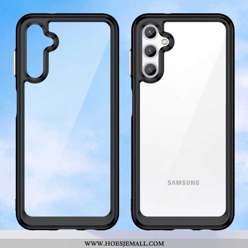 Hoesje voor Samsung Galaxy A14 / A14 5G Leer Textuur