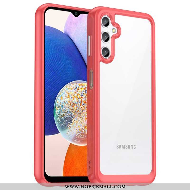 Hoesje voor Samsung Galaxy A14 / A14 5G Leer Textuur