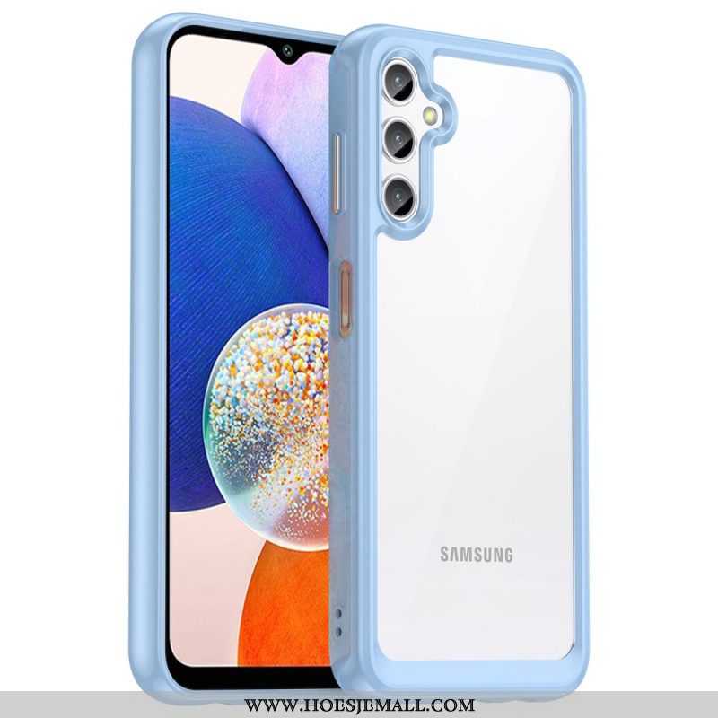 Hoesje voor Samsung Galaxy A14 / A14 5G Leer Textuur