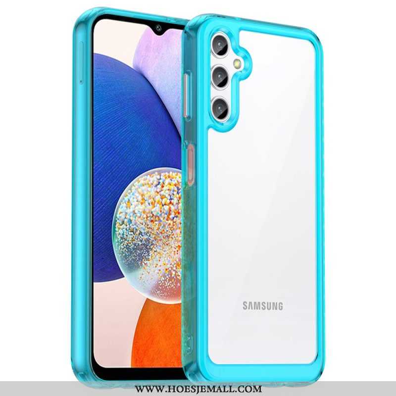 Hoesje voor Samsung Galaxy A14 / A14 5G Leer Textuur