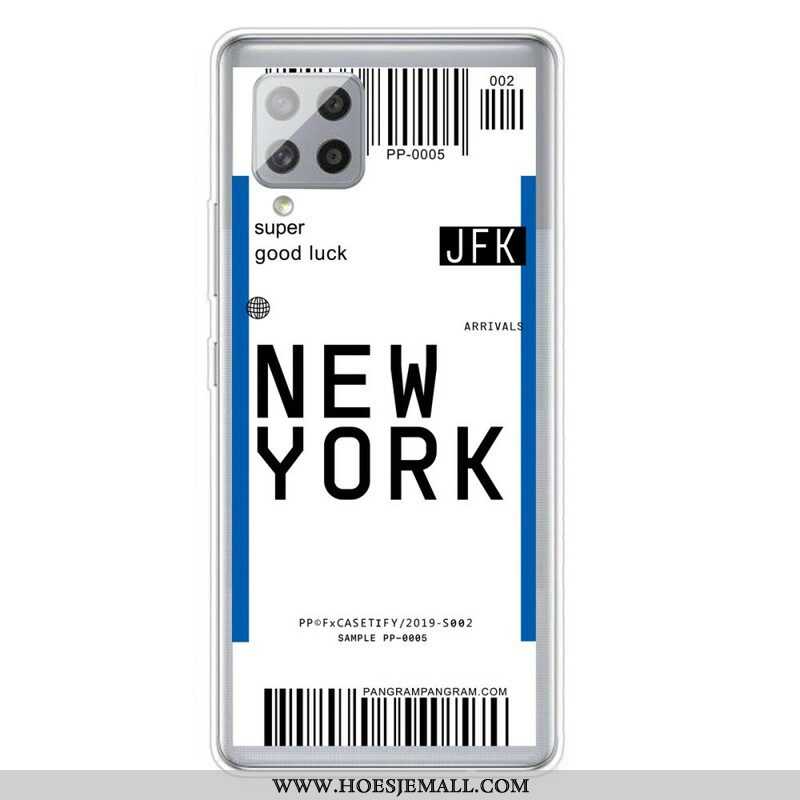 Hoesje voor Samsung Galaxy A42 5G Instapkaart Naar New York