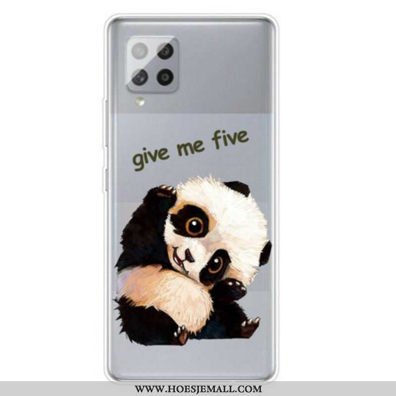 Hoesje voor Samsung Galaxy A42 5G Naadloze Panda Geef Me Vijf