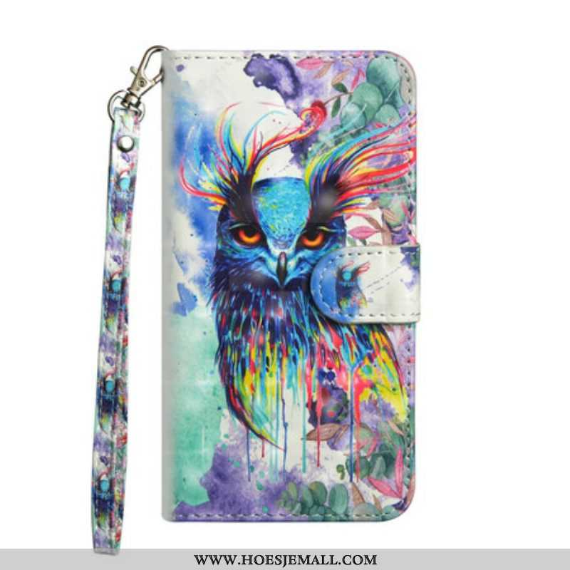 Flip Case voor Samsung Galaxy A42 5G Aquarel Vogel