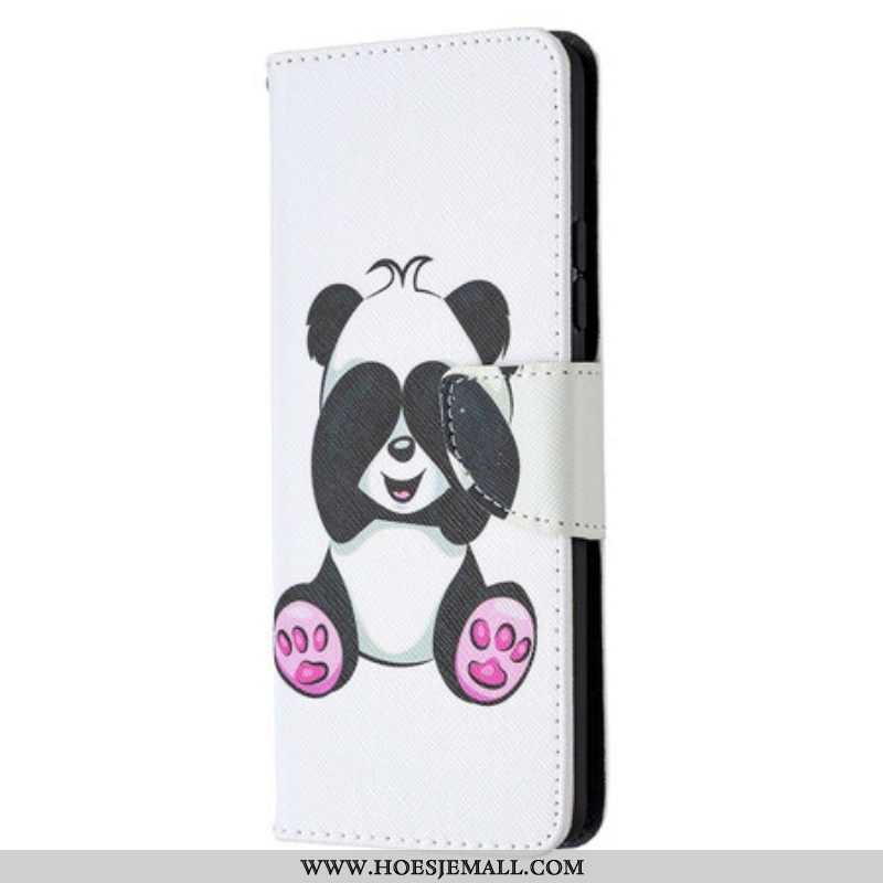 Leren Hoesje voor Samsung Galaxy A42 5G Panda-plezier