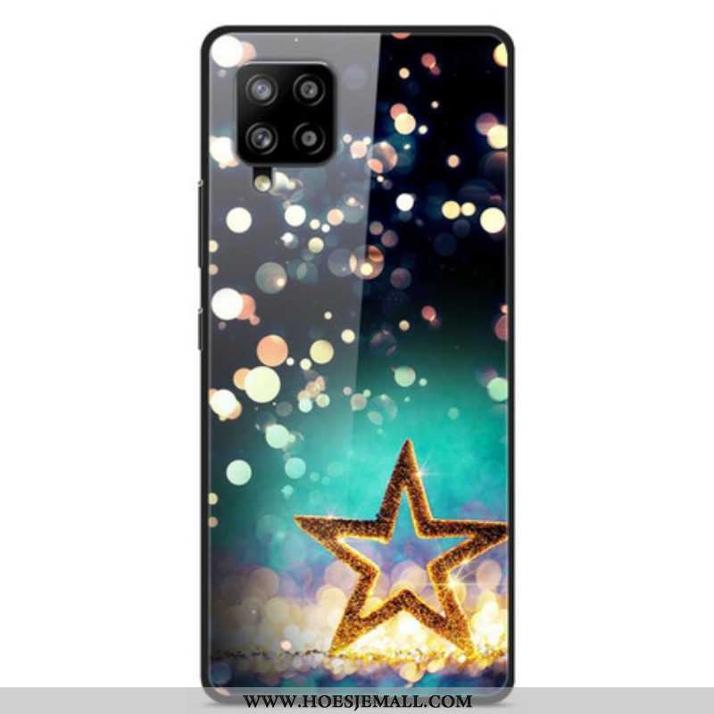 Telefoonhoesje voor Samsung Galaxy A42 5G Ster Gehard Glas