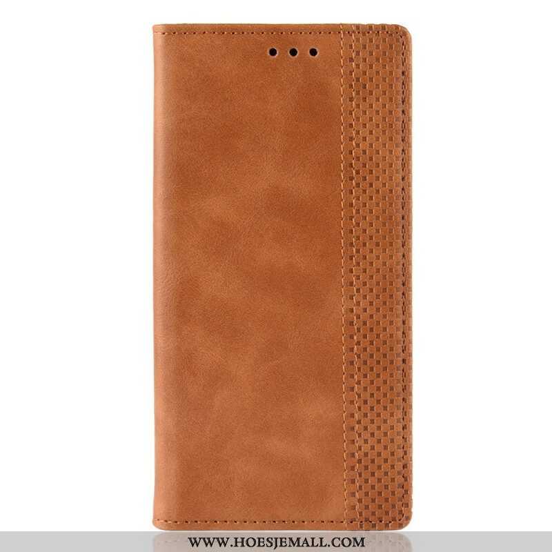 Bescherming Hoesje voor Samsung Galaxy A42 5G Folio-hoesje Gestileerd Vintage Leereffect