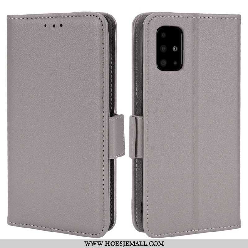 Leren Hoesje voor Samsung Galaxy A51 5G Folio-hoesje Flap Dubbele Nieuwe Kleuren