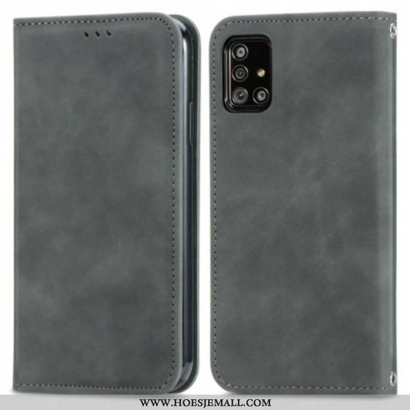 Bescherming Hoesje voor Samsung Galaxy A51 5G Folio-hoesje Vintage Kunstleer