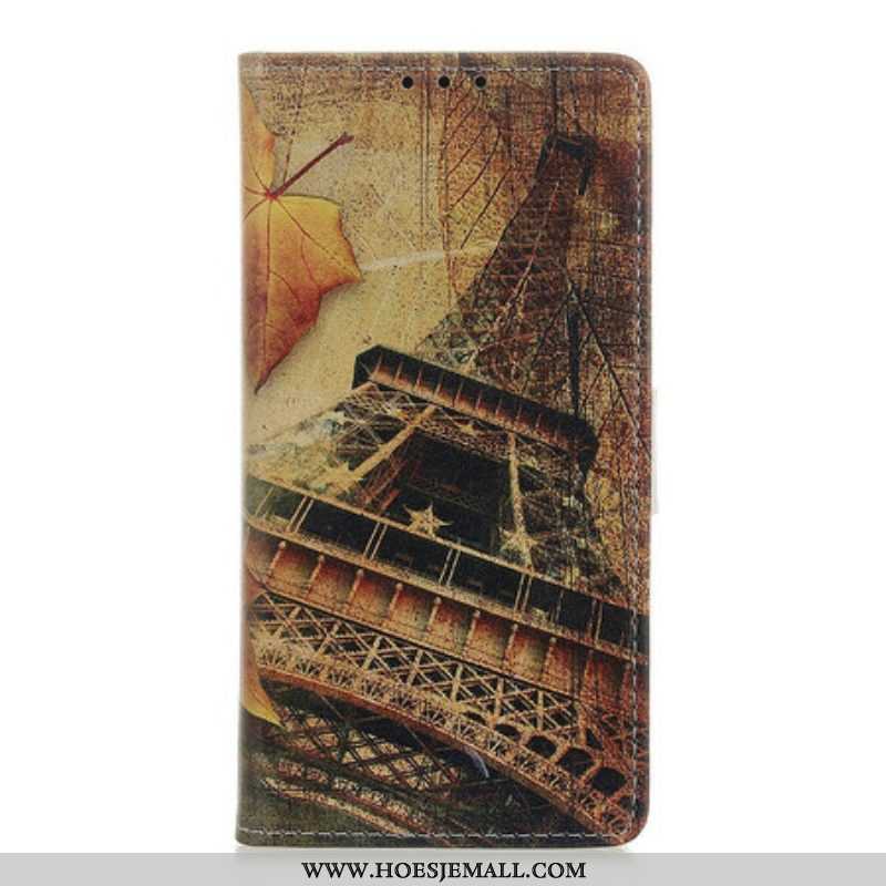 Folio-hoesje voor Samsung Galaxy A52 4G / A52 5G / A52s 5G Eiffeltoren In De Herfst