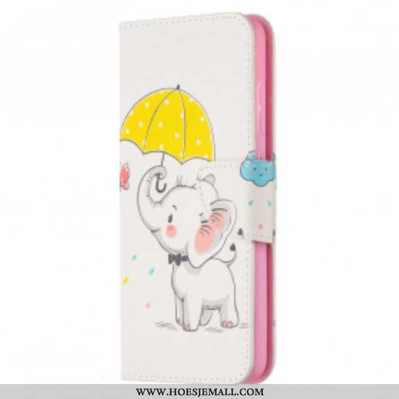 Folio-hoesje voor Samsung Galaxy A52 4G / A52 5G / A52s 5G Baby Olifant