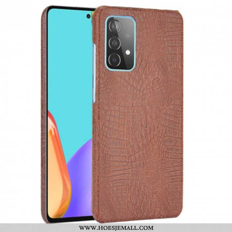 Hoesje voor Samsung Galaxy A52 4G / A52 5G / A52s 5G Krokodillenhuid-effect