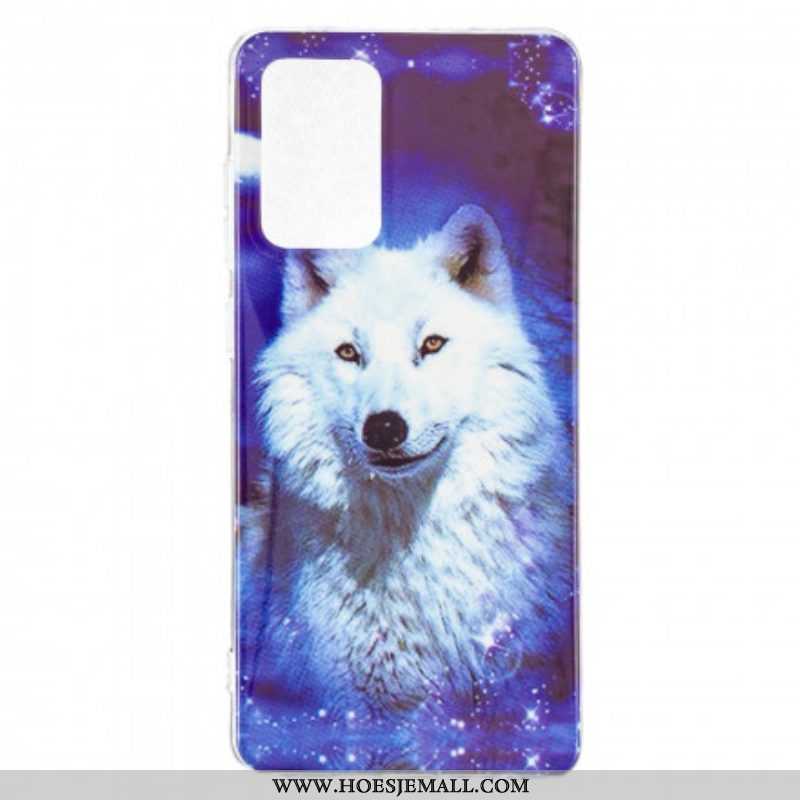 Hoesje voor Samsung Galaxy A52 4G / A52 5G / A52s 5G Fluorescerende Wolf-serie