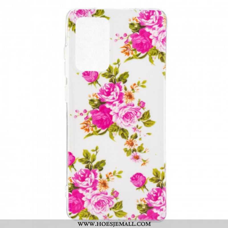 Hoesje voor Samsung Galaxy A52 4G / A52 5G / A52s 5G Fluorescerende Bloemenserie