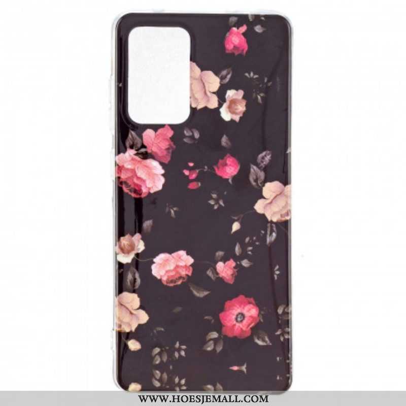 Hoesje voor Samsung Galaxy A52 4G / A52 5G / A52s 5G Fluorescerende Bloemenserie