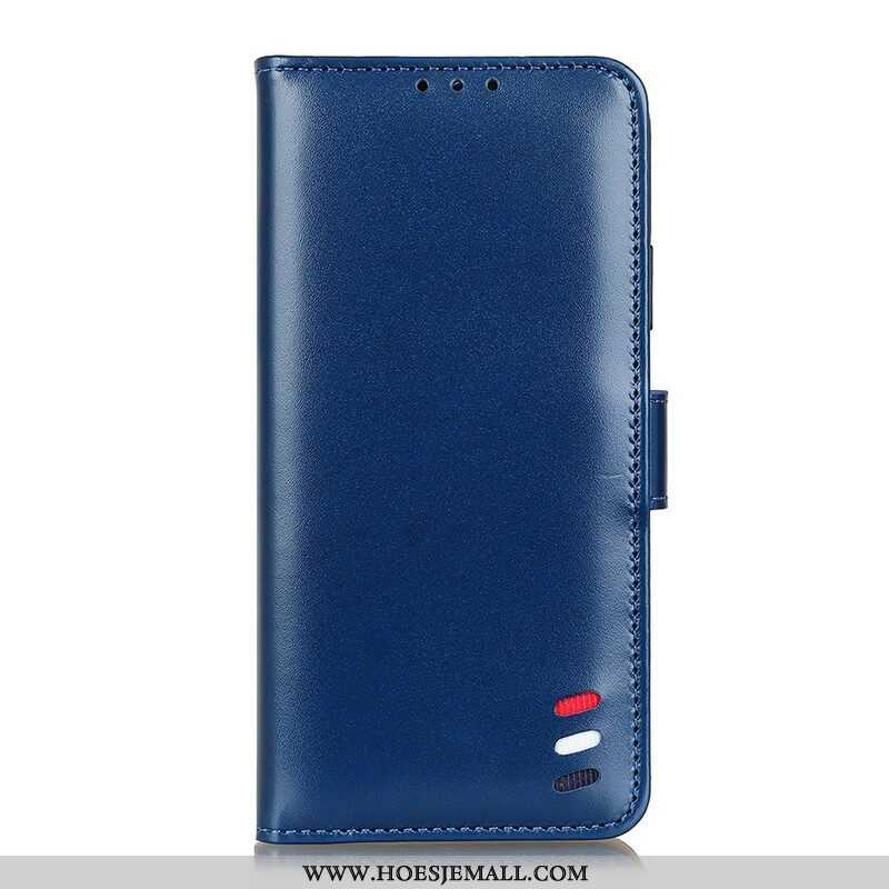 Folio-hoesje voor Samsung Galaxy A52 4G / A52 5G / A52s 5G Driekleurig Leereffect