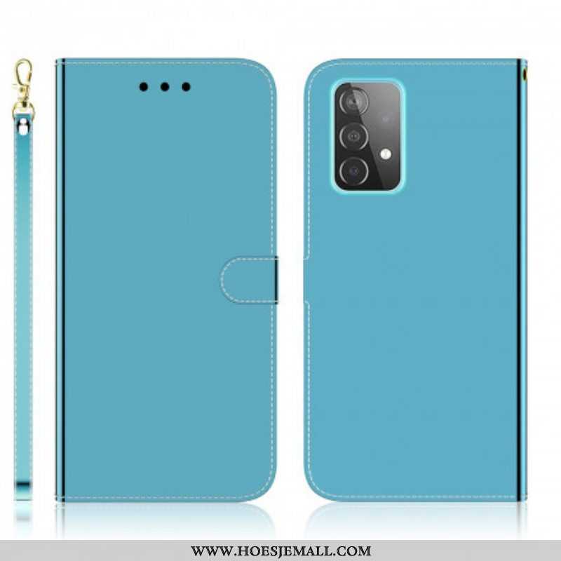 Folio-hoesje voor Samsung Galaxy A52 4G / A52 5G / A52s 5G Spiegelhoes Van Imitatieleer