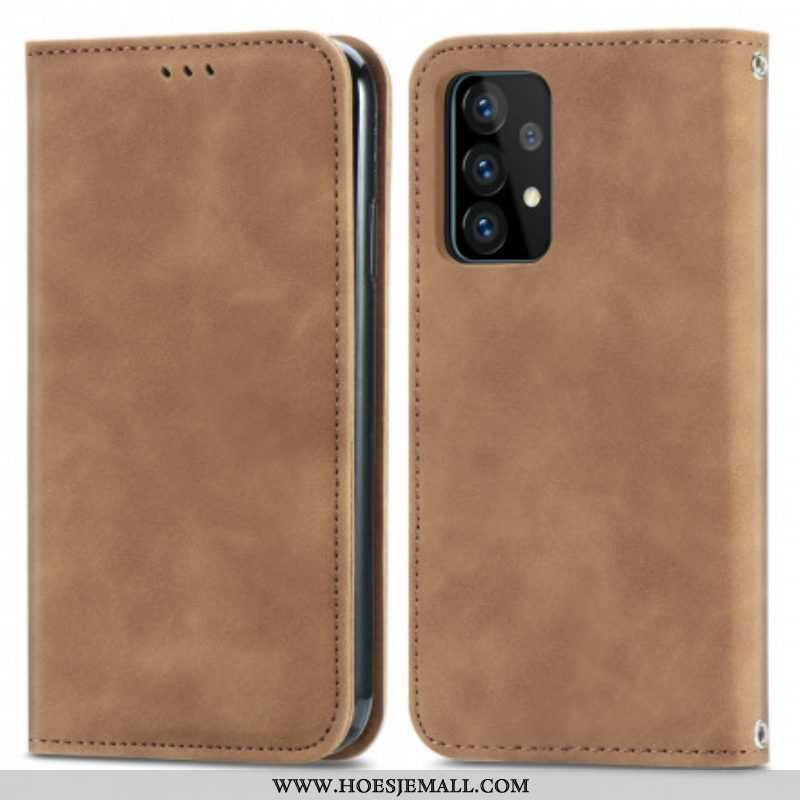 Bescherming Hoesje voor Samsung Galaxy A52 4G / A52 5G / A52s 5G Folio-hoesje Chique Leereffect