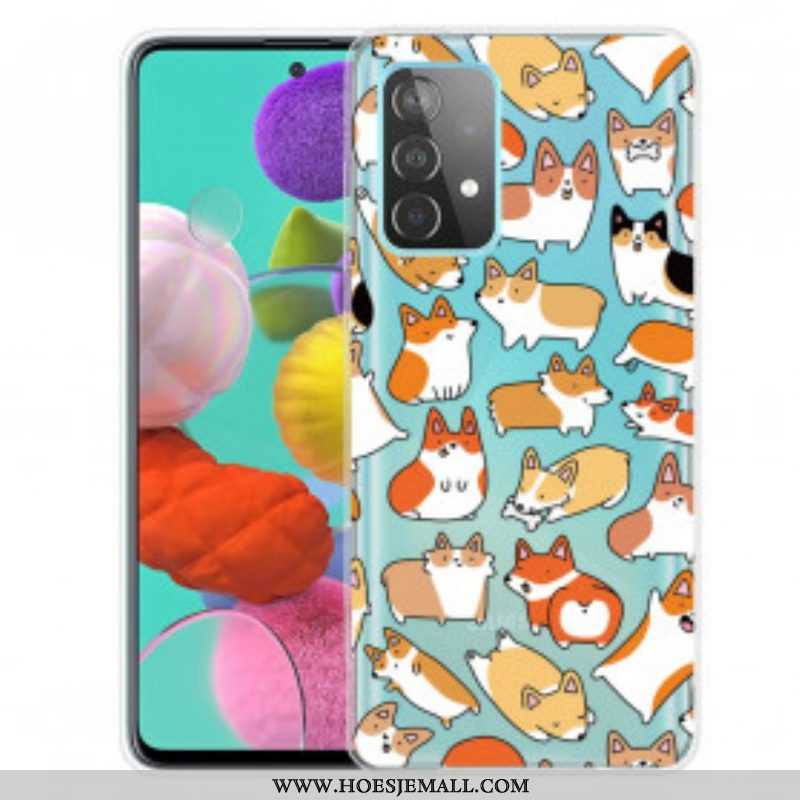 Hoesje voor Samsung Galaxy A52 4G / A52 5G / A52s 5G Naadloze Meerdere Honden