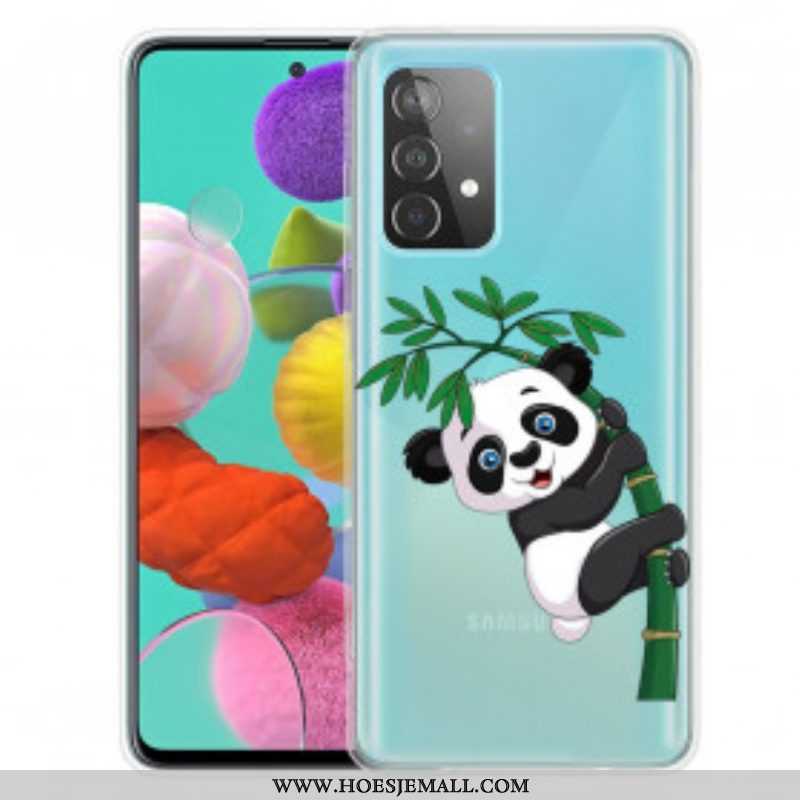 Hoesje voor Samsung Galaxy A52 4G / A52 5G / A52s 5G Panda Op Bamboe